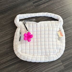 Free People Movement Quilted Carryall Bag and Flower Charm